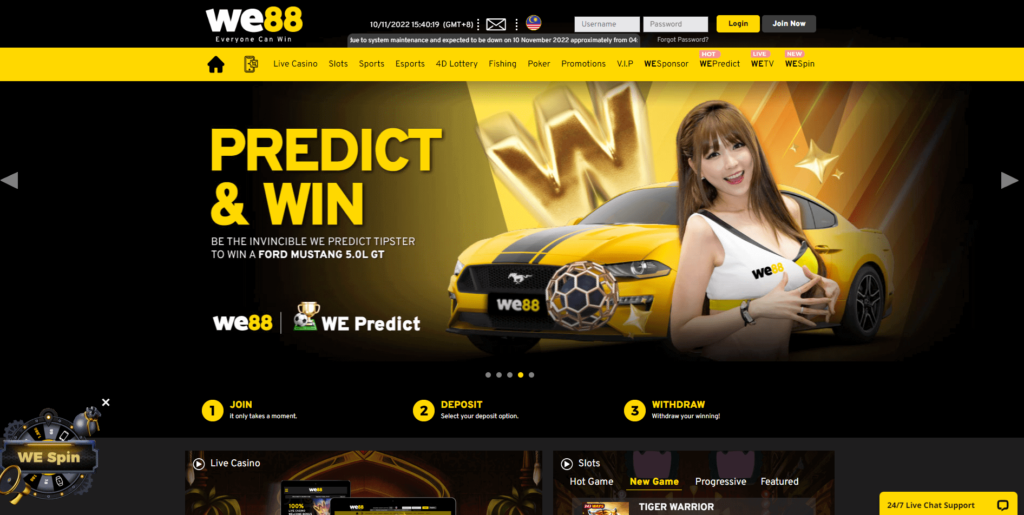 WE88 Online Casino Malaysia